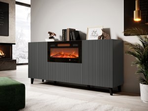 Komoda z kominkiem 180 Tilderi Grey